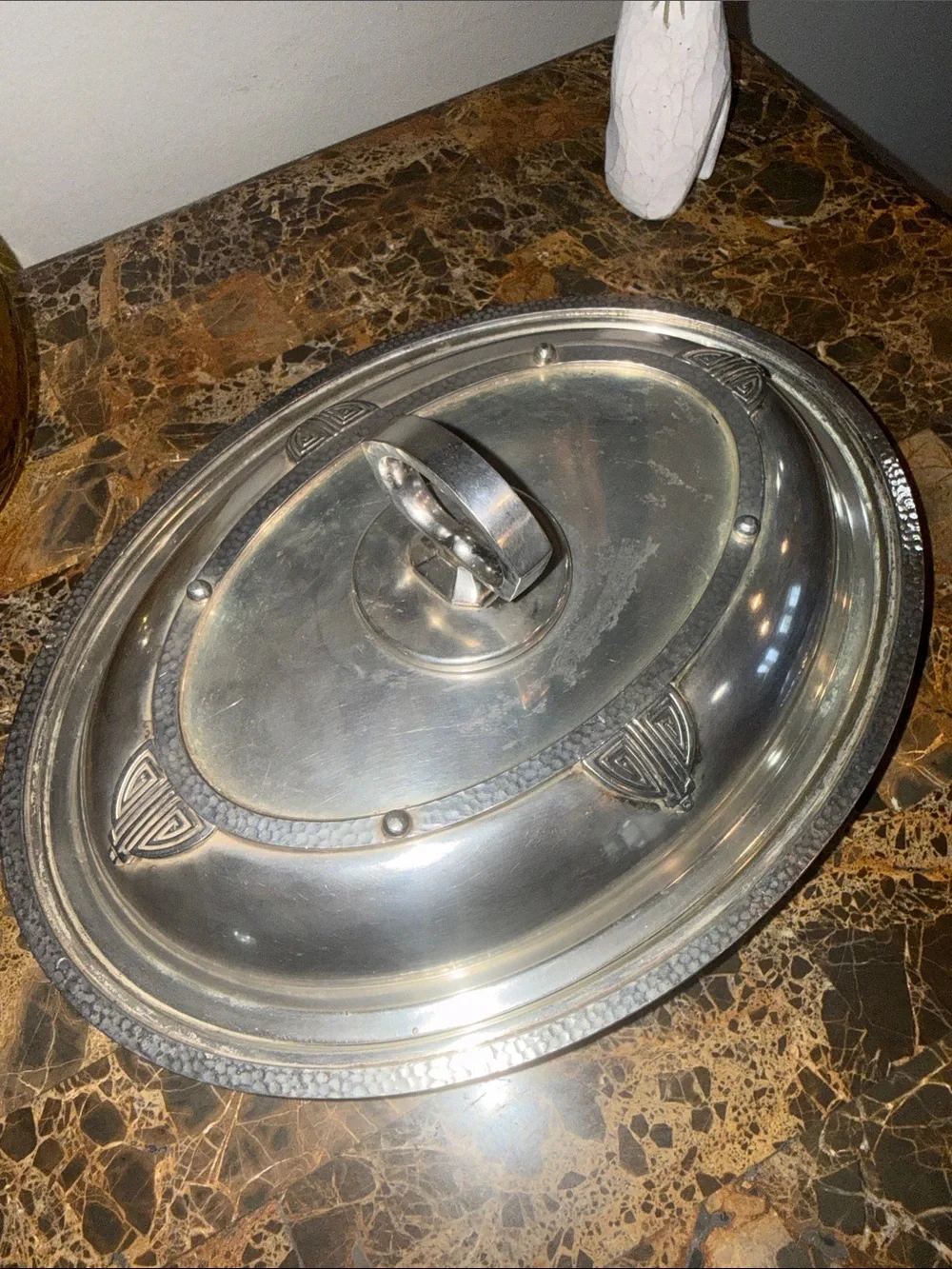 Art Deco Knickerbocker Sheffield Silver-plated Covered Serving Dish 1930 -1940’s